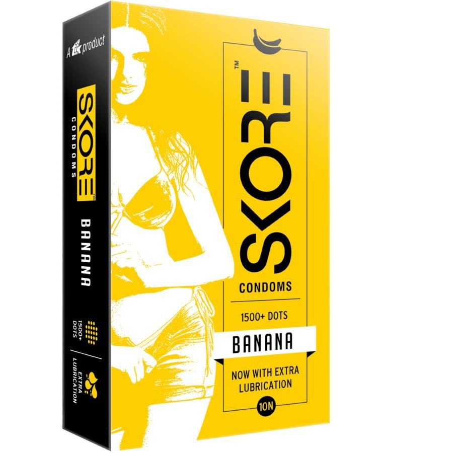 Skore Dotted & Coloured Condoms - Orange Flavoured, 10s pack 24 wallet
