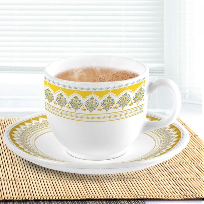 Gin-co large cup with saucer set 6 pieces