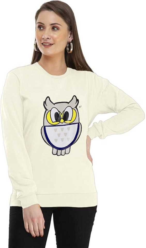 Cartoon Printed Women Round Neck  T-Shirt