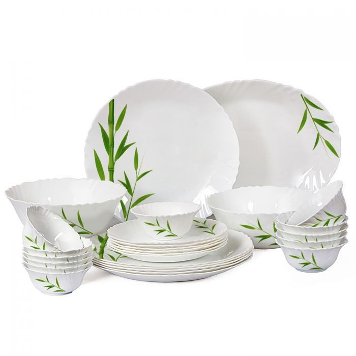Cello Bamboo Grove Dinner Set Opal Dinnerware Royale Collection 27 Pcs
