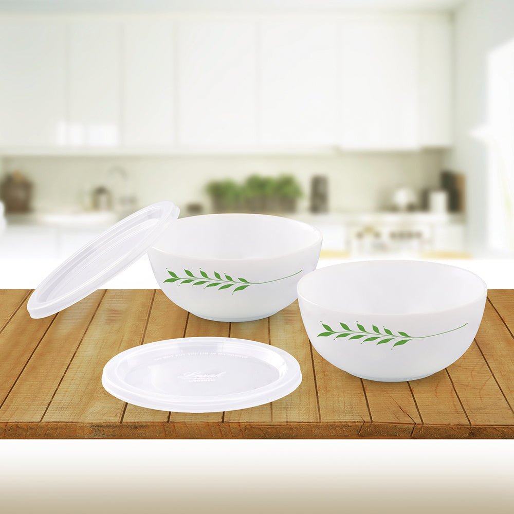 Larah By Borosil Botanica Serve N Store Mixing Bowl 2 Piece