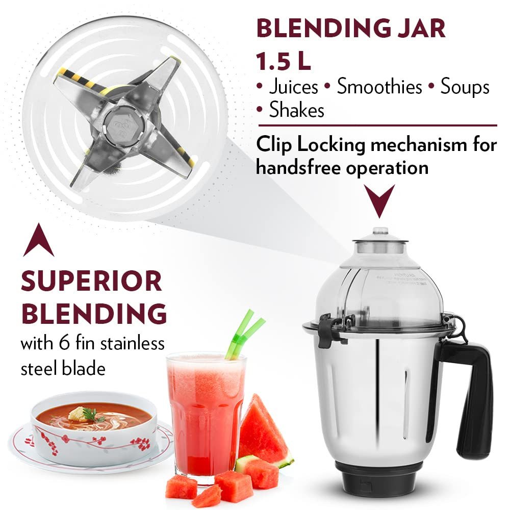 borosil silverline mixer grinder 750w