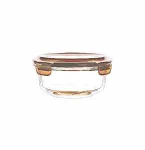 Cello Leone Round Glass Container with Lid, 560ml/7.4cm, Clear