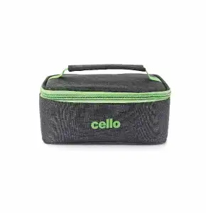 Cello Glass Seal O Fresh Borosilicate, Microwavable, Glass Meal Lunch Box (Grey, 600ml )