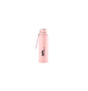 Cello Puro Steel-X Benz Stainless Steel Water Bottle with Inner Steel and Outer Plastic , 900 ml (Pink)