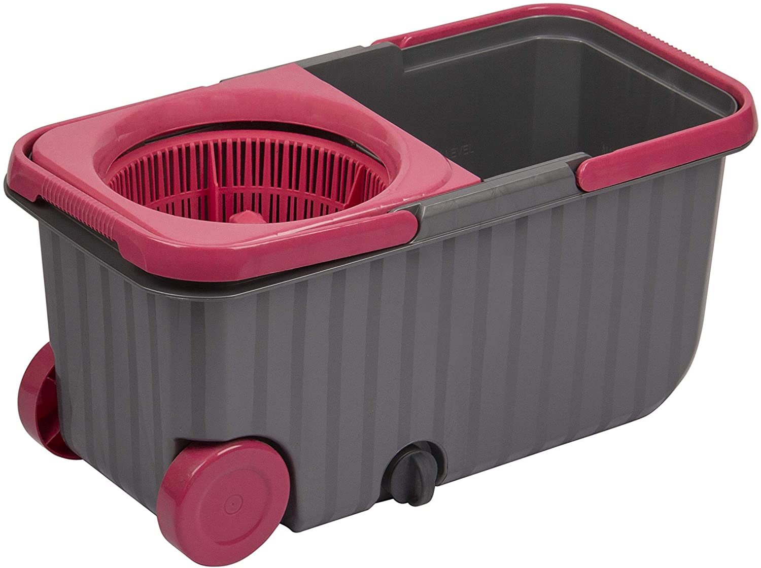 Effortlessly Clean with Polyset Dual Mop Bucket on Wheels and 360° Self