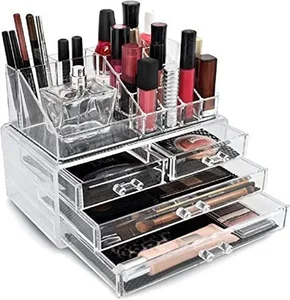 Big Size Makeup Case Acrylic Cosmetic Organizer Display Box & Makeup Storage Jewelry Display Box