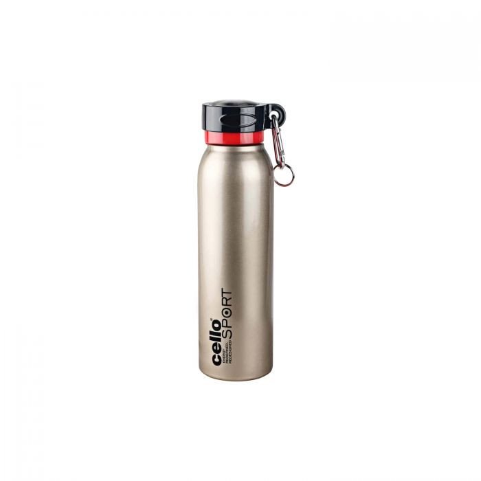 Cello Stainless Steel Double Walled Water Bottle, Hot and Cold (Beatle) 850 ml
