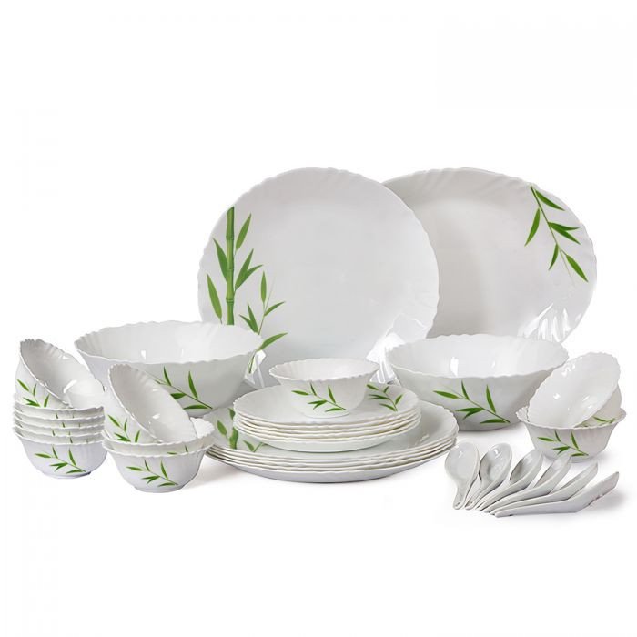 Cello Bamboo Grove Dinner Set Opal Dinnerware Royale Collection 33 Pcs