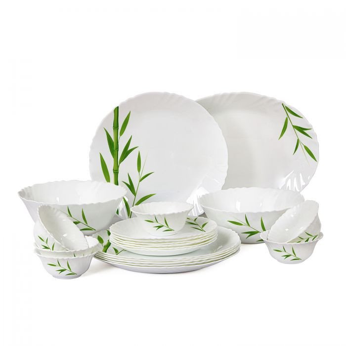 Cello Bamboo Grove Dinner Set Opal Dinnerware Royale Collection 21 Pcs