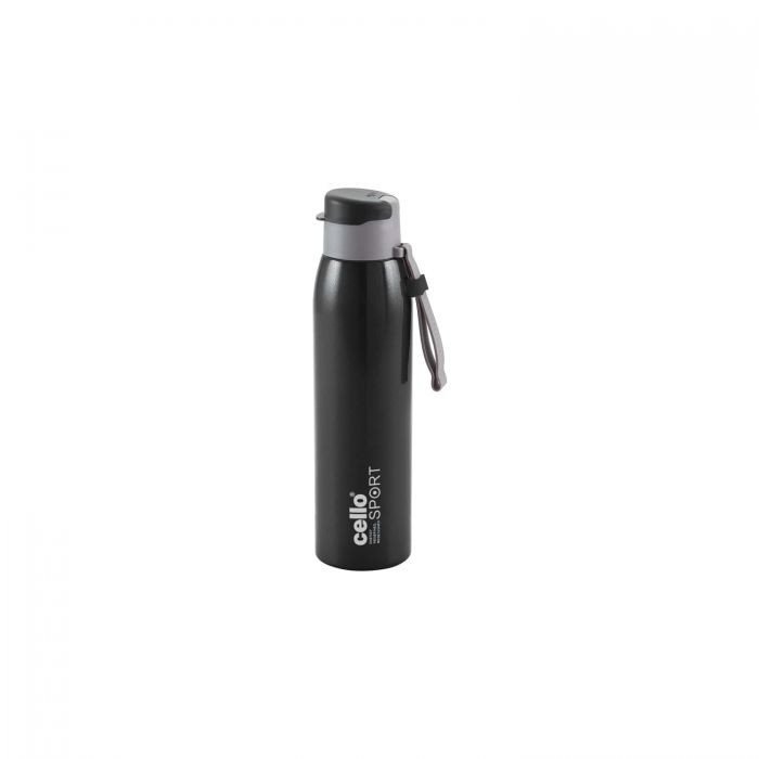 Cello Stainless Steel Double Walled Water Bottle, Hot and Cold (Ener-G) 600 ml