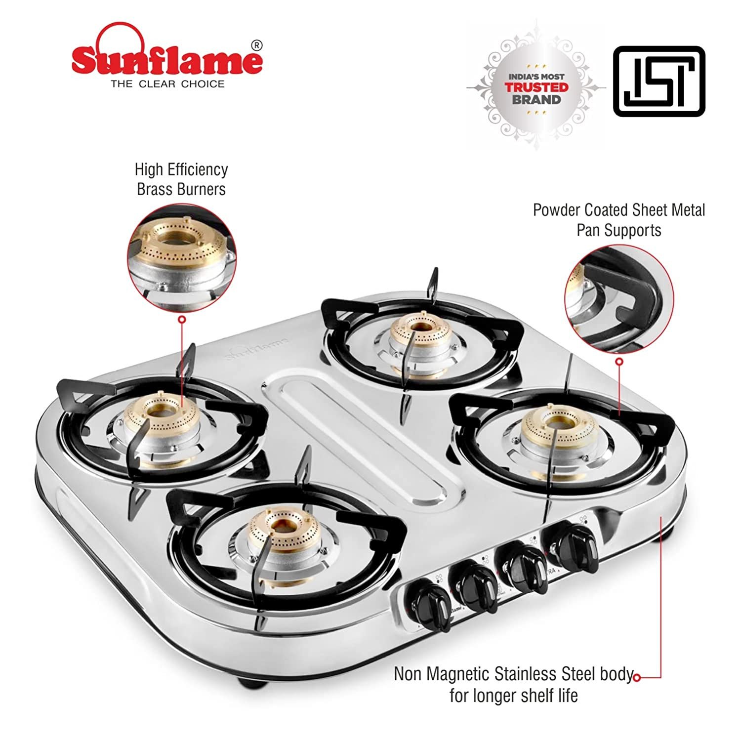 Sunflame spectra deals 4b gas stove