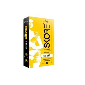 Skore Dotted & Coloured Condoms - Banana Flavoured, 10s pack 24 wallet