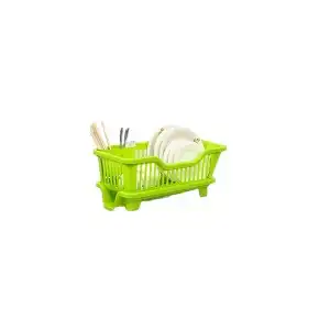 Kitchen Rack- Washing Basket with Tray for Kitchen, 3-in-1 Plastic Kitchen Rack, Kitchen Utensils Tools