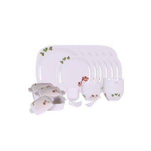 Melamine Deluxe Dinner Set 43 Pieces (Green)