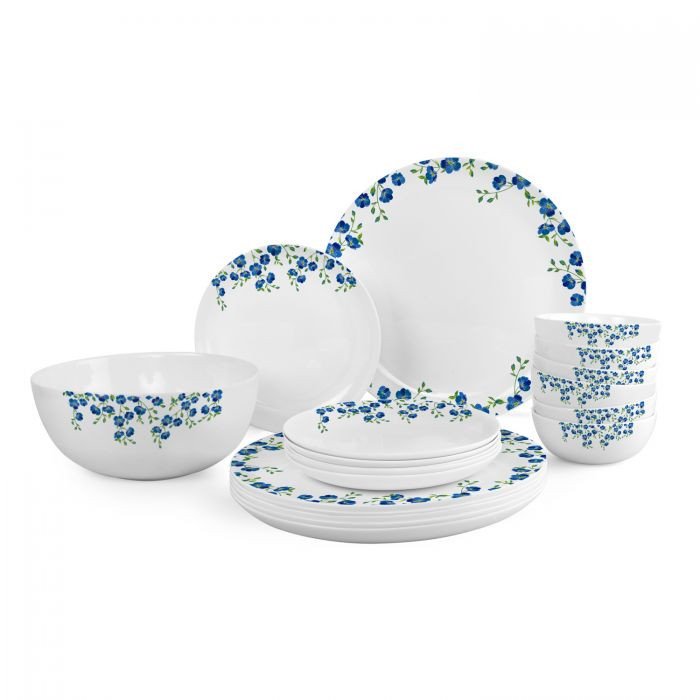 Cello Blooming Garden Dinner Set Opal Dinnerware Royale Collection 45 Pcs