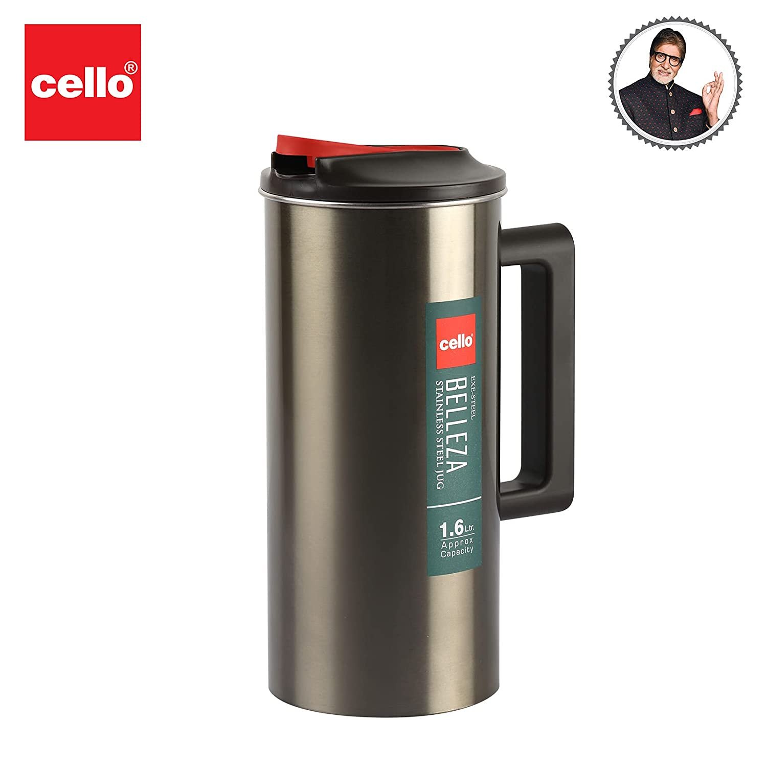 cello Belleza Single Wall Stainless Steel Jug 1600 Ml