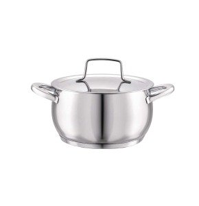 Cello Stainless Steel Handi Casserole with Lid, Impact Bonded Tri Ply Bottom (20 cm - 4 L)