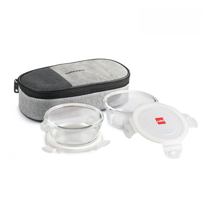 Cello Delighta Round Borosilicate Glass Lunch Box